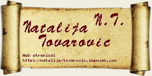 Natalija Tovarović vizit kartica